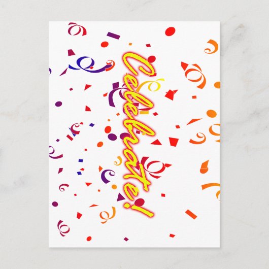 Carte Postale Célébrer Confetti (Devant)