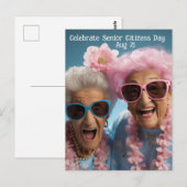 Carte Postale Célébrer la Journée des seniors (Devant / Derrière)