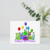 Carte Postale Célébrer l'anniversaire d'un alien (Debout devant)