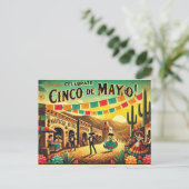 Carte Postale Célébrer le Cinco de Mayo (Debout devant)