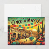 Carte Postale Célébrer le Cinco de Mayo (Devant / Derrière)