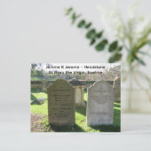 Carte Postale Célèbres auteurs Jérôme K Jérôme Headstone, (Debout devant)