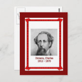 Carte Postale Célèbres gens, Charles Dickens 1812-1870 (Devant / Derrière)