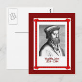 Carte Postale Célèbres gens, John wycliffe, 1328-1384 (Devant / Derrière)