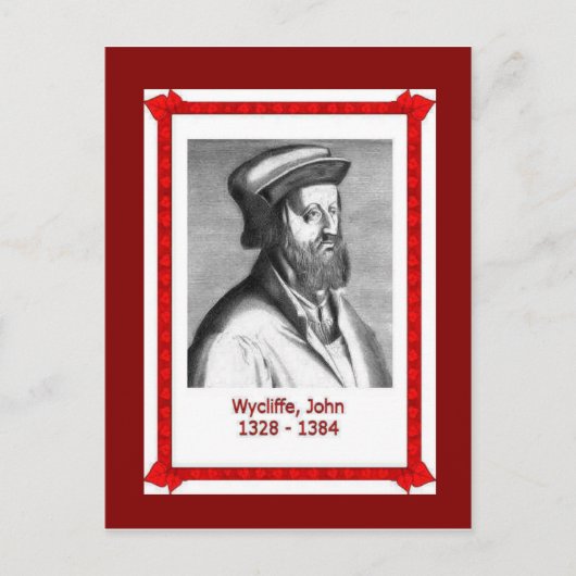 Carte Postale Célèbres gens, John wycliffe, 1328-1384 (Devant)