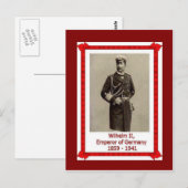 Carte Postale Célèbres gens, Kaiser Guillaume II 1859-1941 (Devant / Derrière)