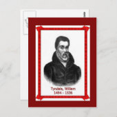 Carte Postale Célèbres gens, William Tyndale 1494-1536 (Devant / Derrière)