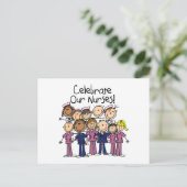 Carte Postale Célébrez nos infirmières (Debout devant)