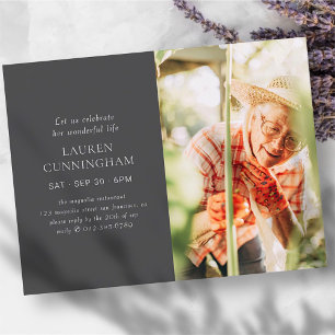 Carte Postale Célébrez sa vie Moderne Simple Minimaliste Photo