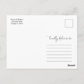 Carte Postale Célébrons l'amour Mariage intime Réception (Dos)