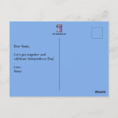 Carte Postale Célébrons le 4 juillet (Dos)