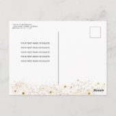 Carte Postale Céleste Minuit Bleu Or Star Lune Quinceanera (Dos)