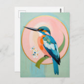 Carte Postale Celestial Kingfisher: A Study in Azure and Gold (Devant / Derrière)