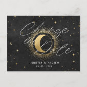 Carte Postale Celestial Midnight Black Gold Changer la date (Devant)