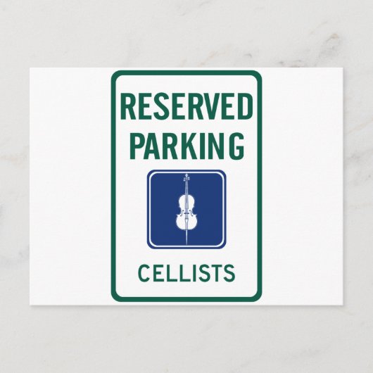 Carte Postale Cellists Parking (Devant)