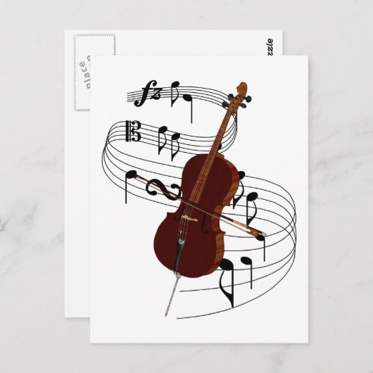 Carte Postale Cello (Devant / Derrière)
