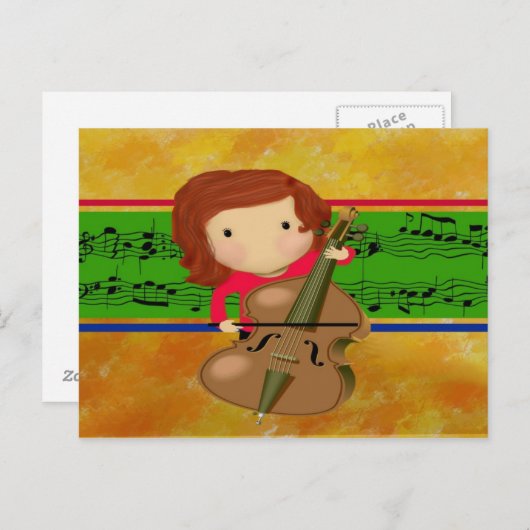 Carte Postale Cello (Devant / Derrière)