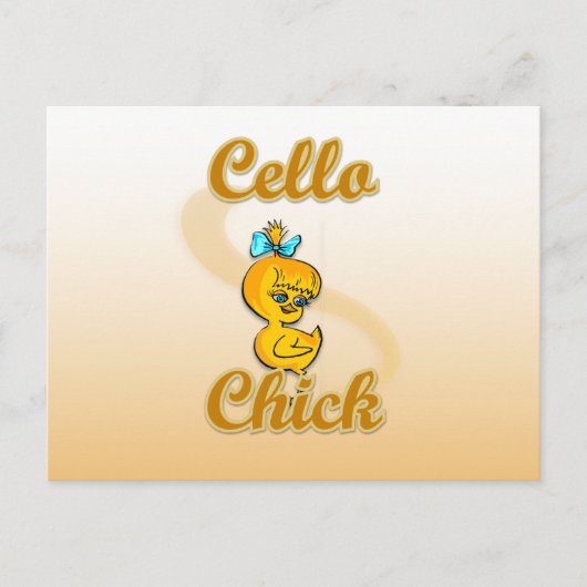 Carte Postale Cello Chick (Devant)