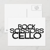 Carte Postale Cello ciseaux roches (Devant / Derrière)
