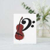Carte Postale Cello Clef (Debout devant)