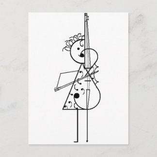 Carte Postale Cello Girl