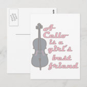Carte Postale Cello Girl (Devant / Derrière)
