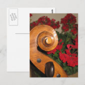 Carte postale Cello Scroll Flowers (Devant / Derrière)