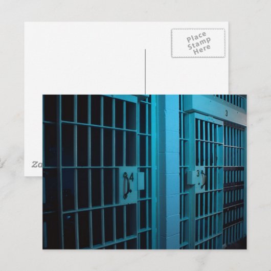 CARTE POSTALE CELLULE DE PRISON (Devant / Derrière)