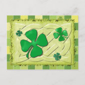 Carte Postale Celtic Clover Irish 3D (Devant)