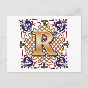 Carte Postale Celtic Design Letter R
