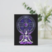 Carte postale "Celtic Lotus" Purple Yoga Fairy (Debout devant)