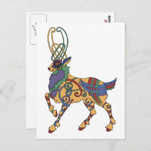 Carte postale Celtic Stag (Devant / Derrière)
