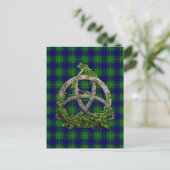 Carte Postale Celtic Trinity Knot Et Clan Johnston Tartan (Debout devant)