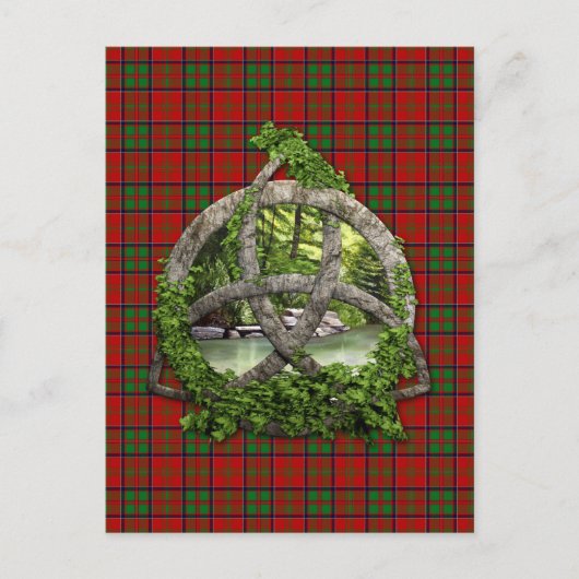 Carte Postale Céltic Trinity Knot Et Clan MacDonald De Glencoe (Devant)