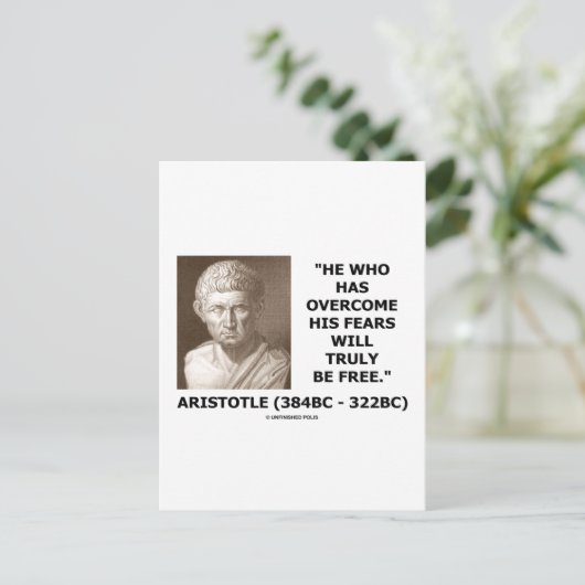 Carte Postale Celui Qui A Surmonté Ses Craintes Sera Vraiment Li (Debout devant)