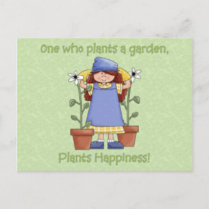 Carte Postale Celui Qui Plante Un Jardin Plante Bonheur