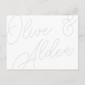Carte Postale Cendre | Script Watermark RSVP (Devant)