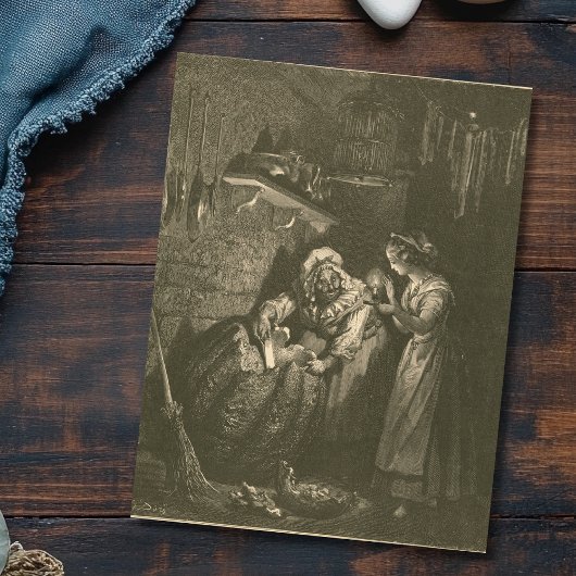 Carte Postale Cendrillon Citrouille - Gustave Doré