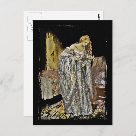 Carte Postale Cendrillon dans le grenier (Devant / Derrière)