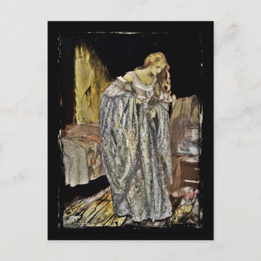 Carte Postale Cendrillon dans le grenier (Devant)