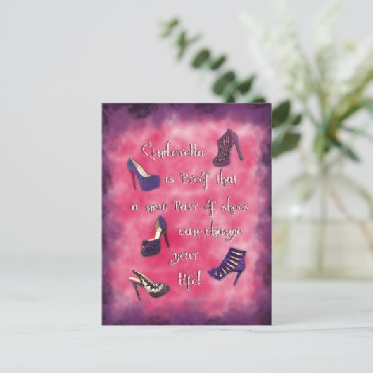 Carte Postale Cendrillon - De nouvelles chaussures peuvent chang (Debout devant)