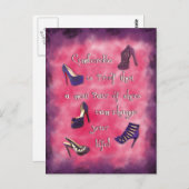 Carte Postale Cendrillon - De nouvelles chaussures peuvent chang (Devant / Derrière)