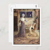Carte Postale Cendrillon et fée mère - Millicent Sowerby (Devant / Derrière)