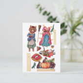 Carte Postale Cendrillon, Poupée en papier, Louis Wain (Debout devant)