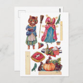 Carte Postale Cendrillon, Poupée en papier, Louis Wain (Devant / Derrière)