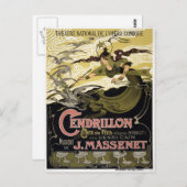 Carte Postale Cendrillon vintage Cendrillon Cendderella Opéra de (Devant / Derrière)