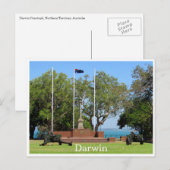 Carte Postale cénotaphe de Darwin (Devant / Derrière)