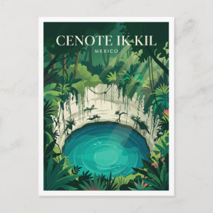 Carte Postale Cenote Ik Kil Pisté Mexique