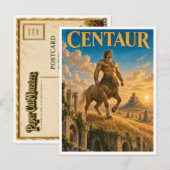 Carte Postale Centaure, Monstre de Fantasy Gothique (Devant / Derrière)