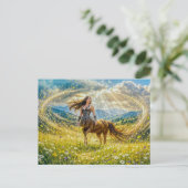 Carte Postale Centauride de Fantasy Dynamique dans un Pays Magiq (Debout devant)